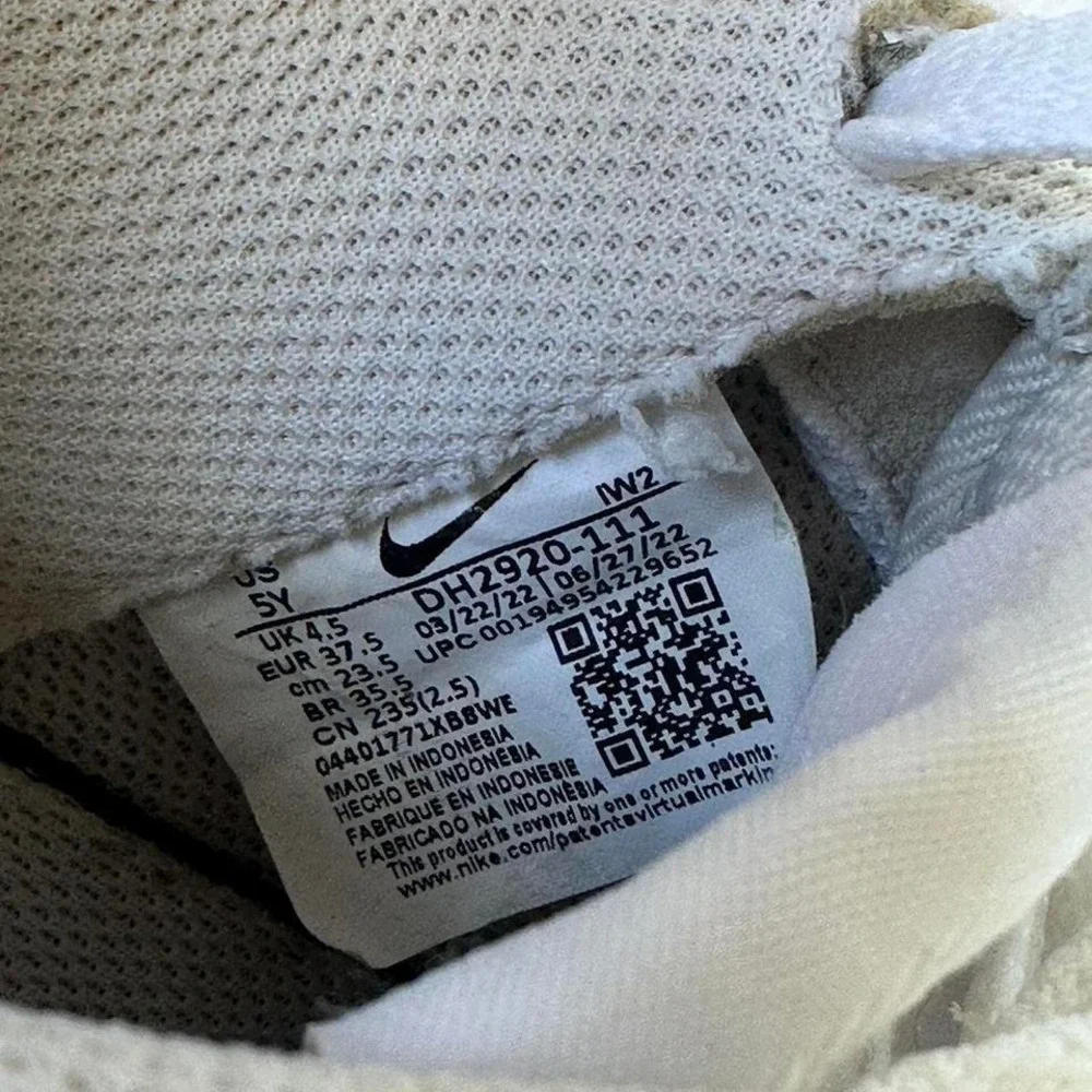 Nike‎ Air Force 1 Mens Size 5Y Low White White DH2920-111 AF1 Streetwear School
